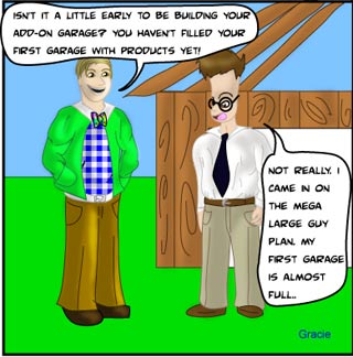 image work at home business comic The Ruggburns network marketing MLM E-commerce.