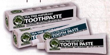 tea tree oil, french milled luxury soaps, fluoride free toothpaste, antibacterial soap.